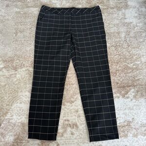 Renaur Black & Tan Checked Pants plus-size 16